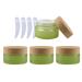 Zeoabsy 4 piece of emptiness Matt Green Glass Cremedose 30ml with lid green glass screw lid Glass-tain screw box glass dose of ointment pot cosmetic can for gels creams