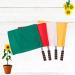 BESPORTBLE Sports Referee Flags Set - Stainless Steel Pole Stick - 4pcs - Buy Online on SooperMarket.com