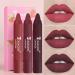 3-Piece Waterproof Matte Lipstick Set - Adjustable Lip Kit | Permanent Non-Stick Cup Gloss in Sexy Nude Colors - Buy Online on SooperMarket.com
