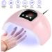 54W UV LED Nail Lamp - Gel Polish Dryer with 18 LEDs, 3 Timers, Auto Sensor, USB Port - Buy Online on SooperMarket.com