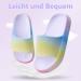 Buwege Unisex Kids Flip-Flops | Soft Slide-Resistant Bathing Shoes for Boys & Girls | Clouds Splash Design | Sizes 29-37 EU Rainbow - Buy Online on SooperMarket.com