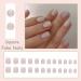 MISUD Short Square Press on Nails - Glossy Squoval Fake Nails with Glitter & Sequins - 24 pcs Gray Aurora Acrylic Nails for Stunning Nail Designs - Buy Online on SooperMarket.com