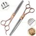 Fenice Peak 7 Professional Dog Grooming Scissors Set - Rose Gold 440C Stainless Steel - 4pcs Combo Set for Pet Grooming Services - Dogs and Cats - 7 - Buy Online on SooperMarket.com