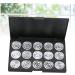 Angoily 15 Eyeshadow Empty Cosmetic Case Empty Makeup Eye Shadow Box Concealer Travel Aluminum Plate - Buy Online on SooperMarket.com
