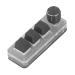 3-key Keyboard Widely Used ABS Multi-function Programmable Mini Keyboard Blue Switch with Button for Games - Buy Online on SooperMarket.com