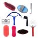 Professional 10-Pc Vier Horse Brush Set - Equestrian Grooming Kit for Horse Cleaning & Care - Buy Online on SooperMarket.com