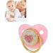 Heart-Shaped Baby Pacifier Set Soft Silicone Pacifiers for Newborns & Toddlers (M Pink) | Comfortable & Safe for Your Baby - Buy Online on SooperMarket.com