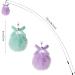 Bewudy 2 PCS Cat Wand Interactive Cat Toy Interactive Cat Wand Toys with Bells Cat Feather Toys for Indoor Cats Feather Dangler Funny Exercise for Indoor Cat Kitten Catcher (Ball) - Buy Online on SooperMarket.com