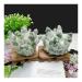 Stone Crafts Green Ghost Phantom Quartz Crystal Cluster Specimen kaixun (Size : 500-600g)