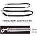 YankMooM 6.9FT Double Ended Dog Training Lead Leash - Multi-Function Rope for Walking, Running, and Training | Black - Buy Online on SooperMarket.com