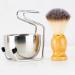 Premium Razor Brush Set - Multifunctional Foaming Mug & Shaving Soap | Ridge-Free Bathroom Accessories in Silver - Perfect for Grooming - Buy Online on SooperMarket.com