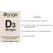 Orange Naturals - Vitamin D3 Drops - Natural Orange Flavour - MCT 1000IU 15ml - Support Bone Health Teeth Reduce Osteoporosis Maintain Muscle Enhanced Absorption & Prevent D Deficiency Cholecalciferol - Buy Online on SooperMarket.com