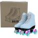 Jessie PU Leather Roller Skates for Women | Adjustable Holographic Speed Skates | Indoor/Outdoor Roller Skates for Adults & Girls Boys (Size 38) - Buy Online on SooperMarket.com
