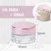 Tuakimce 10-Pack 20ml Refillable Transparent Glass Cosmetic Containers with Pink Lids - Perfect for Creams & Essential Oils - Buy Online on SooperMarket.com