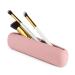 FERYES Makeup Brush Holder Magnetic Closure Silicon Portable Cosmetic Face Brushes Holder Soft and Sleek Makeup Tools Organizer for Travel- Pink