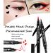 2 Pcs Heart-shaped Liquid Eyeliner Stamp Set - Waterproof, Smudge-proof & Long-lasting Double-side Ultra-Fine Eye Liners Pen - Red + Black - Makeup Tools with Quick Drying Formula - Buy Online on SooperMarket.com