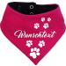 Both-sided multicolor dogs turning cloth (FB: pink-navy) (Gr.3- HU 36-44 cm) with your desired text size 3- neck circumference 36- 44 cm pink navy blue