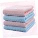 4pcs FRCOLOR Cotton Towel Set | Absorbent Makeup Remover & Facial Washcloths | Bathroom & Bath Supply Accessory | Baby Scarf | Blue - Buy Online on SooperMarket.com