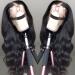 Ainmeys 26 Inch Brazilian Body Wave HD Transparent Lace Front Wig | 9A Unprocessed Virgin Human Hair | 180% Density Deep Part | Pre Plucked Natural Black | for Black Women - Buy Online on SooperMarket.com