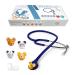 SCIAN Kids Real Working Stethoscope - 5 Interchangeable Cartoon Heads for Doctors, Nurses & Home Use - Professional Quality - Dark Blue - Buy Online on SooperMarket.com