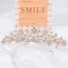 Bridal Rhinestone Crystal Tiara Crown - Rose Gold | Perfect for Wedding, Prom, Birthday, and Pageant Veil Headband - Buy Online on SooperMarket.com
