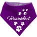 Both-sided multicolor dogs turning towel (FB: purple-plum) (Gr.3- HU 36-44 cm) with your desired text size 3- neck circumference 36- 44 cm purple plum