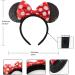 Mouse Ears Bow Headbands Shiny Bows Glitter Party Decoration Cosplay Costume for Kids Girls Women Princess Party Decorations Cosplay (Black+Red)) 3 - Buy Online on SooperMarket.com