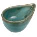 KALLORY Essential Oil Mixing Dish Ceramic Facial Mask Mixing Bowl Aroma Oil Holder Small Spa Dishes for Salon Blue