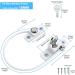eSynic 4pcs Window Safety Restrictors with Keys - White UPVC Window Security Locks for Child Safety - Ideal for Home and Public Use - Buy Online on SooperMarket.com