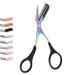 Harayaa 4x Eyebrow Scissors with Comb - Precision Trimmer for Perfect Eyebrow Shaping | Durable Pink Personal Care Accessories - Buy Online on SooperMarket.com