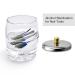 Crystal Disinfection Glass Cup Acrylic Liquid Dappen Dish with Stainless Steel Lid - Nail Art Glassware Tool HJ-NAPB028 - Buy Online on SooperMarket.com