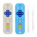 2-Pack Baby Teething Toys Silicone Teething Toys for Babies 6-12 Months BPA Free Baby Chew Toys Baby Gums Teething Itchy Relief (White+Blue) Grey+Blue