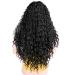 HBINGBING 26"Long Curly Black Synthetic Lace Front Wig with Baby Hair African American Braided Wigs for Women 26 inch #1B