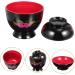 1 pc Home Food Rice Salad Ceramic Practical Household Restaurant Plastic Ramen Thread 9.6X9.4CM Black - Buy Online on SooperMarket.com