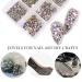 735 Pieces Gold Nail Rhinestones for Acrylic Nails - 3D Nail Diamonds Art Decoration DIY (Gold AB) - Buy Online on SooperMarket.com