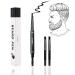 Beard Pen Beard Filler Pencil for Men Beard Styling Tool Waterproof Proof & Sweat Proof for Natural Finish Beard Get Natural Beard Fullness with Two more Pencil Replacement Tip (Black)