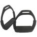 Tula-Toys 12cm safety stirrups joint stirrups horse metal joint stirrups black