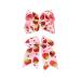 Strawberry Cheer Bow Ponytail Holder Jumbo Hair Tie Set BBG74 (2 Pcs) - Buy Online on SooperMarket.com