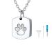 U7 ladies cremation urn necklace for ash cycle of life/Celtic knot/dog feet/wings/crucifix/cylinder urn chain stainless steel pendant chain fire burial jewelry for men dog feet silver not adaptable