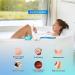 Shower Body Brush with Bristles, Loofah Back Scrubber, Long Handle, Cellulite Massager - Blue - Buy Online on SooperMarket.com
