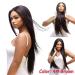 Shop European & American Long Straight Black Chemical Fiber Wigs | Dark Brown Headgear - Buy Online on SooperMarket.com