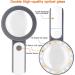 Garta Magnifying Glass 30x 18LED Handheld Magnifying Glass with Light with 3 Modes Reading Magnifying Glass for Seniors Reading Hobby Crafts Computer Repair and Jewelry Loupe(Gray) - Buy Online on SooperMarket.com