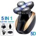 5 in 1 Rechargeable Electric Shaver for Men - 5D Floating Heads Hair Clipper Nose & Ear Trimmer Facial Cleaning Brush | International Shipping Available - Buy Online on SooperMarket.com