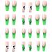 Halloween Nails Halloween Press on Nails Medium Horror Ghost and Skull Halloween Fake Nails 24PCS Coffin French Tip False Nails with Gel Glue for Halloween - Buy Online on SooperMarket.com
