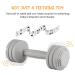 Silicone Baby Dumbbell Teether Toy - Weighted Rattle and Sensory Toy for Boys and Girls - Buy Online on SooperMarket.com