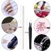 Kalolary Nail Art Kit with Butterfly Sequins, Dried Flowers, Foil, Shavings, Rhinestones, Tweezers, and Picker Pencil - DIY Female Nail Decoration - Buy Online on SooperMarket.com
