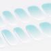 DANNI & TONI Salon-Quality Gel Nail Wraps (Pastel Peridot) - 28 Semi-Cured Self-Adhesive Stickers for Manicure - Blue and White Gradient Design - Buy Online on SooperMarket.com