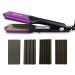 DSHOW Hair Crimper for Women with 4 Interchangeable Plates Crimper Hair Iron Volumizing Flufft Hairstyle Crimping Iron for Hair with 5 Heat Settings & 60 Min Auto Off Purple-a