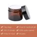 THETIS Homes 2 oz Round Glass Jars (12 Pack) - Amber Cosmetic Containers with Inner Liners, Black Lids, Labels - 12 Count - Buy Online on SooperMarket.com