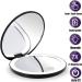 Portable Lighted LED Makeup Mirror 7X/1X Magnification | USB Rechargeable Compact Vanity Mirror with Dimmable Lights - Black - Buy Online on SooperMarket.com